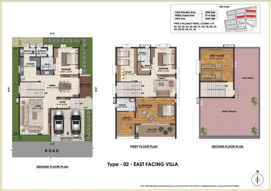 type 2 north facing villa
